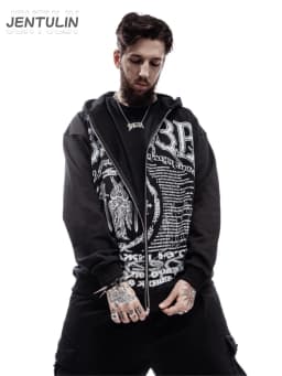 Y2K Retro zip up Hoodie Men Sober Print Zipper Sweatshirts High Street Hip Hop Streetwear Oversized Korean Graphic Unisex Jacket