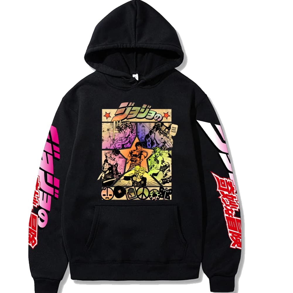 2021 Harajuku JOJO's Bizarre Adventure Unisex Hoodies Japanese Anime JOJO Printed Men's Hoodie Streetwear Casual Sweatshirts