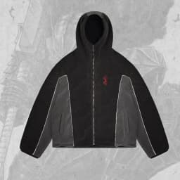 Autumn Retro Hip-Hop Street Lamb Fleece Hoodie Loose Casual Patchwork Black Gray Hooded Embroidery Versatile