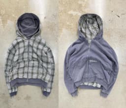 Harajuku Y2K Men's Hoodie Tracksuit Autumn Winter Two-Way Wear Plaid Zip Up Sweatshirt Casual Streetwear Retro Fashion New Style