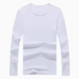 Loose Fit Long Sleeve round Neck Sweatshirt Men's Heavyweight Basic T-Shirt Youth Casual Style Spring Autumn Season Fashion