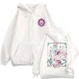 Anime Jojo's Bizarre Adventure Kira Killer Queen Zipper Hoodie Men Women Manga Casual Vintage Zip Up Jacket Male Oversized Coat