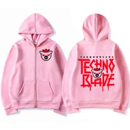 Technoblade Merch Print  Zipper Hoodies Sweatshirts Harajuku Men Women Hip Hop Streetwear Casual Loose Hoodies Fashion Pullovers
