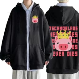 Technoblade Merch Print  Zipper Hoodies Sweatshirts Harajuku Men Women Hip Hop Streetwear Casual Loose Hoodies Fashion Pullovers