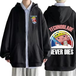 Technoblade Merch Print  Zipper Hoodies Sweatshirts Harajuku Men Women Hip Hop Streetwear Casual Loose Hoodies Fashion Pullovers