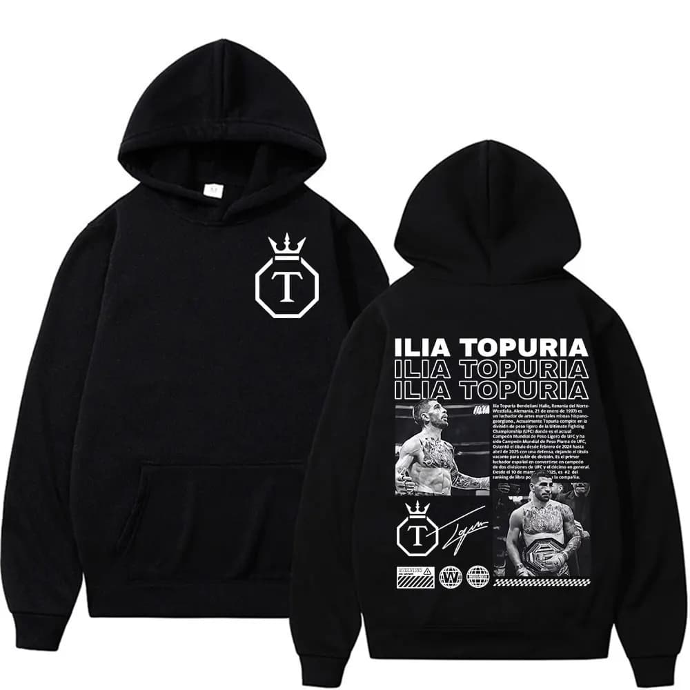 Limited El Matador Ilia Topuria Merch Hoodies Men Women Cotton Casual High Quality Sweatshirts Retro Fashion Oversized Pullovers