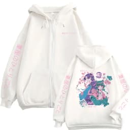 Anime The Apothecary Diaries Zipper Hoodie Kawaii Cute Maomao Merch Zip Up Jacket Men Women Fleece Oversized Zip Up Sweatshirt