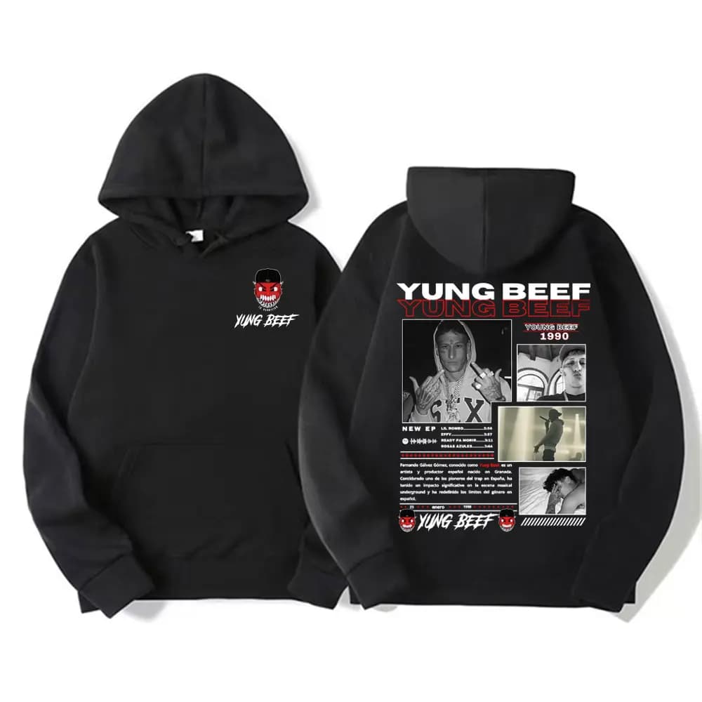 Rapper Yung Beef Album 2025 Tour Hoodies Men's Clothing Fleece Long Sleeve Pullovers Hoodie Fashion Hip Hop Oversized Sweatshirt