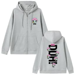 Korean Kpop P1Harmony 2025 DUH Cartoon Style Print Zipper Hoodie Cat Funny Meme Zip Up Jacket Men Women Hip Hop Fashion Hoodies