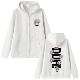 Korean Kpop P1Harmony 2025 DUH Cartoon Style Print Zipper Hoodie Cat Funny Meme Zip Up Jacket Men Women Hip Hop Fashion Hoodies
