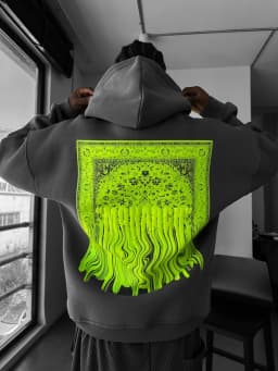 Hip Hop Green Foam Printing Hoodies Harajuku Oversized Mens Womens Hoodie Couples Y2k Streetwear Sweatshirt Men Clothing