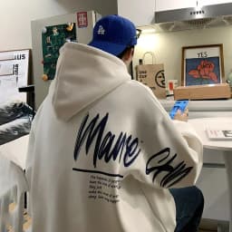 Men's Oversized Hoodie White With Hat 5XL Hoodies Oversize for Men Funny Letter Print Man Casual Wear Hoody Male Sweatshirt