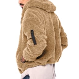 Men Fleece Hoodie Coats Autumn Winter Male Warm Hoody Zip Up Loose Sweatshirt Coats Outwear FYY-90094