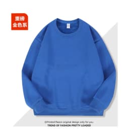 2026 Burgundy 500g Heavyweight Fleece-Lined Crew Neck Sweatshirt Unisex Autumn Winter Base Shirt Pullover Loose Top