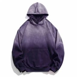 Mens Heavyweight Cotton Hoodie Oversized Streetwear Spring Autumn Garment Dyed Washed Ombre Pullover High Quality Sweatshirt