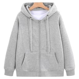 Fashion Zipper Hoodie Custom Design 100% Cotton Sweatshirt Embroidery Company Logo Thin Solid Color Hoodie Printing Text Pattern