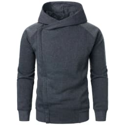 Spring Autumn Men's Fashion Side Hidden Zipper Hoodies Solid Hooded Casual Sweatshirts Male Slim Fit Sports Hoody Hoodie Outwear