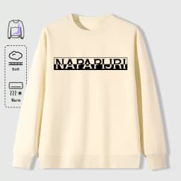 Misaligned Artistic Letters Printed Sweatshirts Men Soft Vintage Pullovers Street Oversize Top Unisex Autumn Casual Clothes
