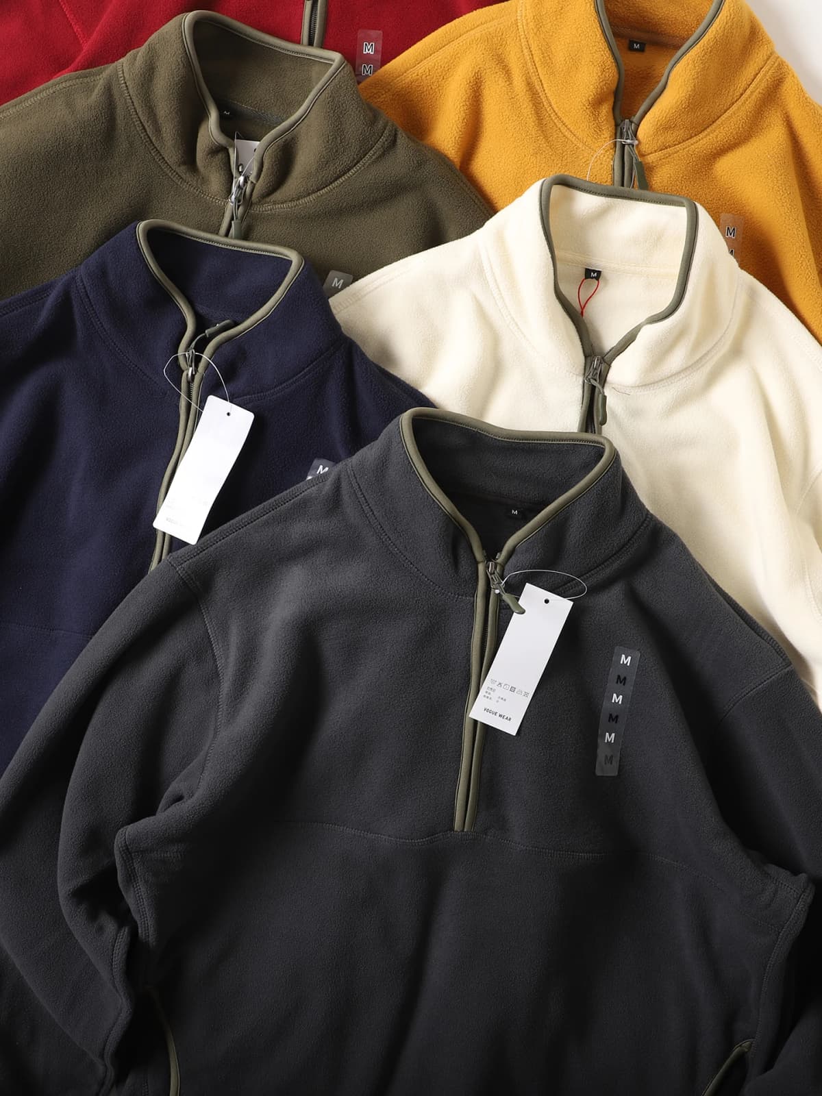 Warm Reversible Half Zip Hoodie Stand Collar Fleece Sweatshirt Men's Sporty Fleece Jacket Outerwear Polyester Fiber Standard Fit