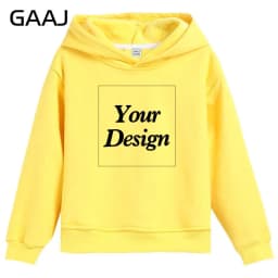 Premium Custom Kids Hoodie 100% Cotton Sweatshirts Print Your Design Text Picture Toddler Boy Girl Thick Fleece Clothing 400gsm