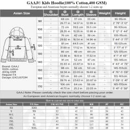 Premium Custom Kids Hoodie 100% Cotton Sweatshirts Print Your Design Text Picture Toddler Boy Girl Thick Fleece Clothing 400gsm