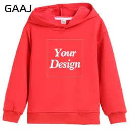 Premium Custom Kids Hoodie 100% Cotton Sweatshirts Print Your Design Text Picture Toddler Boy Girl Thick Fleece Clothing 400gsm