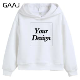 Premium Custom Kids Hoodie 100% Cotton Sweatshirts Print Your Design Text Picture Toddler Boy Girl Thick Fleece Clothing 400gsm