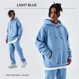 ZODF Casual Winter Men 350gsm Fleece Hoodies Unisex Women Loose Warm Solid Hooded Sweatshirts Pullovers 18 Colors HY0728