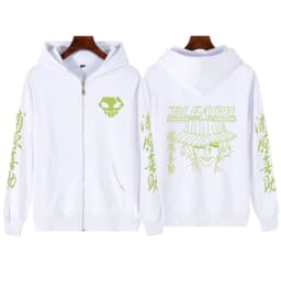 Bleach Urahara Hoodie Anime Print Streetwear Zipper Harajuku Hip Hop Pullovers