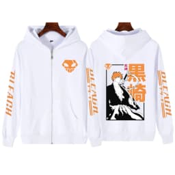 Bleach Urahara Hoodie Anime Print Streetwear Zipper Harajuku Hip Hop Pullovers