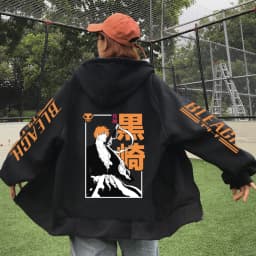 Bleach Urahara Hoodie Anime Print Streetwear Zipper Harajuku Hip Hop Pullovers