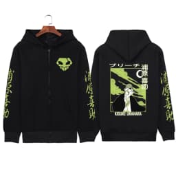 Bleach Urahara Hoodie Anime Print Streetwear Zipper Harajuku Hip Hop Pullovers