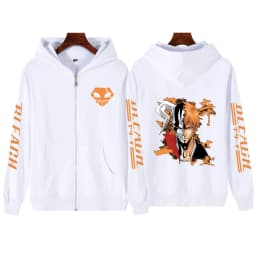 Bleach Urahara Hoodie Anime Print Streetwear Zipper Harajuku Hip Hop Pullovers