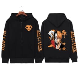 Bleach Urahara Hoodie Anime Print Streetwear Zipper Harajuku Hip Hop Pullovers