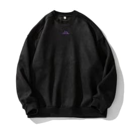 TFETTERS Autumn Winter Suede Sweatshirt Men SLong Sleeved 2026 Solid Color O Neck Retro Baggy Pullovers Fashion Couple Outfits