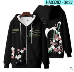Japanese Anime Touhou Project Zipper Sweatshirt Unisex Long Sleeve Women Men Hoodie Harajuku Streetwear Clothes Cosplay Costume