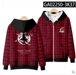 Japanese Anime Touhou Project Zipper Sweatshirt Unisex Long Sleeve Women Men Hoodie Harajuku Streetwear Clothes Cosplay Costume