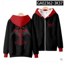Japanese Anime Touhou Project Zipper Sweatshirt Unisex Long Sleeve Women Men Hoodie Harajuku Streetwear Clothes Cosplay Costume