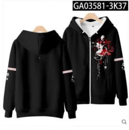 Japanese Anime Touhou Project Zipper Sweatshirt Unisex Long Sleeve Women Men Hoodie Harajuku Streetwear Clothes Cosplay Costume