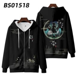 Japanese Anime Touhou Project Zipper Sweatshirt Unisex Long Sleeve Women Men Hoodie Harajuku Streetwear Clothes Cosplay Costume