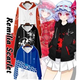 Japanese Anime Touhou Project Zipper Sweatshirt Unisex Long Sleeve Women Men Hoodie Harajuku Streetwear Clothes Cosplay Costume