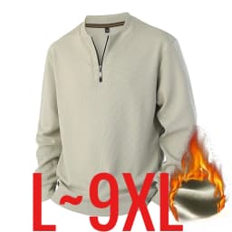 9XL New in Mens Sweatshirt Half Zip-up Pullover Male Large Size Autumn Winter Long Sleeves Big Plus Fleece Warm Top High Quality
