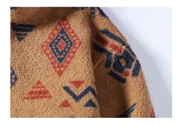 Autumn Winter Men's FleeceThicken Stand Collar Sweater Printed Knit Sweater Base Pullovers Printing Hoodie