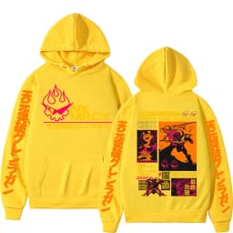Japan Anime Tengen Toppa Gurren Lagann Print Hoodies Cartoon Style Hoodies Men Women Fashion Casual Loose Sweatshirt Streetwear