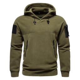 2025 Men's Thick Polar Fleece Sweatshirt Autumn Winter Men Hood Sports Black Windproof Oversized Hoodie Male Streetwear Hoody
