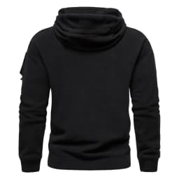 2025 Men's Thick Polar Fleece Sweatshirt Autumn Winter Men Hood Sports Black Windproof Oversized Hoodie Male Streetwear Hoody