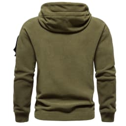 2025 Men's Thick Polar Fleece Sweatshirt Autumn Winter Men Hood Sports Black Windproof Oversized Hoodie Male Streetwear Hoody