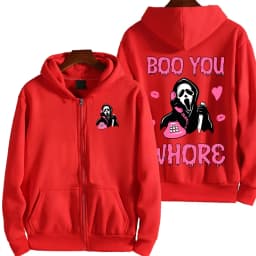 Ghostface Cartoon Anime Men Zipper Hoodie 2026 New Casual Women Sweatshirt Spring Autumn Cute Couple Jackets Coat