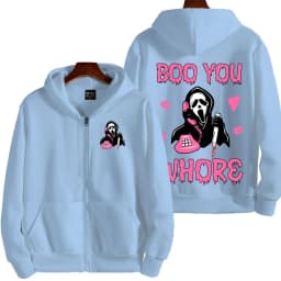 Ghostface Cartoon Anime Men Zipper Hoodie 2026 New Casual Women Sweatshirt Spring Autumn Cute Couple Jackets Coat