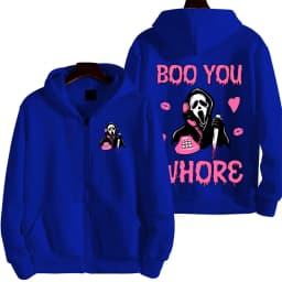 Ghostface Cartoon Anime Men Zipper Hoodie 2026 New Casual Women Sweatshirt Spring Autumn Cute Couple Jackets Coat